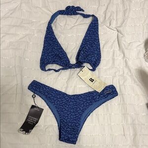 Blackbough Swim- Blue Patterned Bikini Set